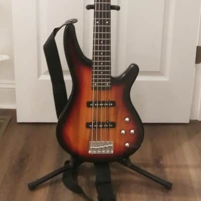 Glarry GIB Electric 5 String Bass Guitar Full Size SS Pick-up Sunset image 1