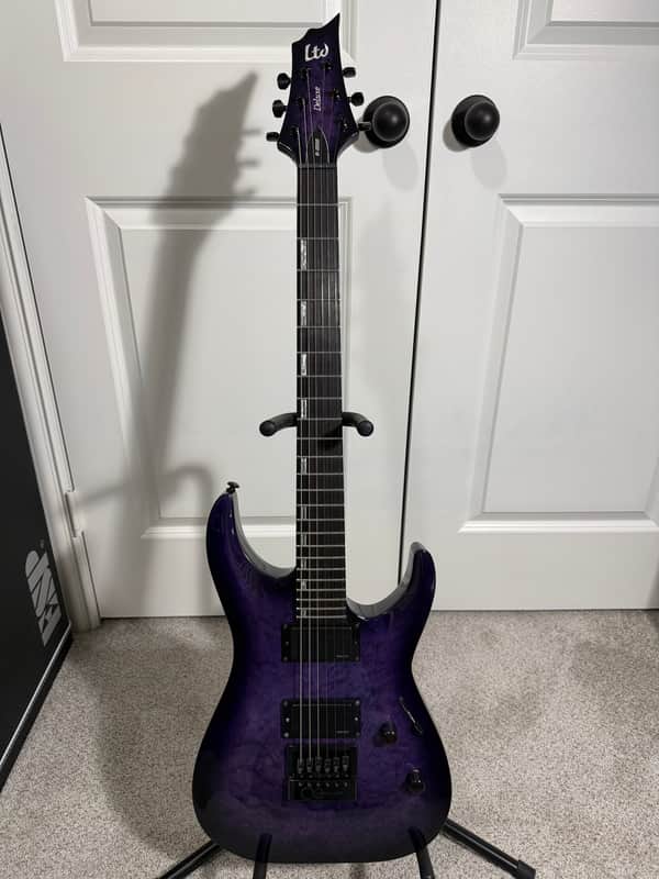 ESP LTD H-1000 Evertune 2022 - Present - See Thru Purple Sunburst image 1