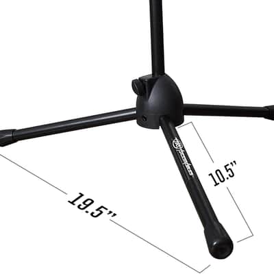 Short Microphone Stand with Boom Arm | Low Profile Mic Tripod Stand for Kick Drums | Guitar Amp Stand | Low-Pro Mike Stand (MS-101L) image 5