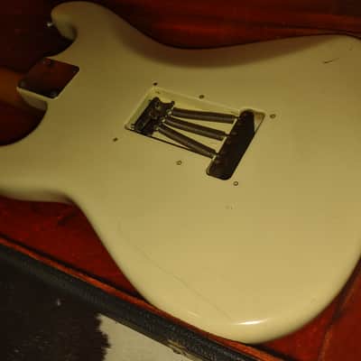 1964 Fender Stratocaster Olympic White Custom Color Body-Only Refin- Ideal Player Strat w/Case! image 12