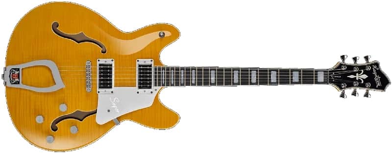 Hagstrom SUVIK-DDL Super Viking Semi-Hollow 2023 - Dandy Dandelion image 1