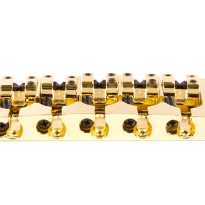 Hipshot A Style 5 String Fender Retrofit Bass Bridge Brass Gold 5A5FM3BG image 3