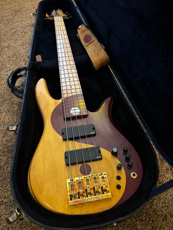 Fodera Monarch Deluxe 5 string bass guitar Yin Yang image 1