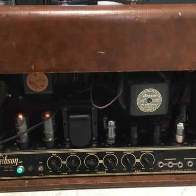GIBSON GUITAR AMPLIFIER GA-50T SERVICED ORIGINAL PARTS FIRST MADE 1948 COSMETIC SHAPE A- GREAT SOUNDING HIGHLY DESIRABLE IN THIS CONDITION image 3