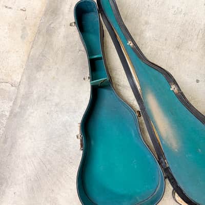 Vintage 1930s Geib Archkraft Parlor Guitar Case - Black, Green Interior - Pre-War image 13