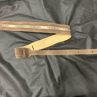 LM 2" Southwestern Padded Suede BROWN Guitar Strap VINNY2-BR NEW. image 1