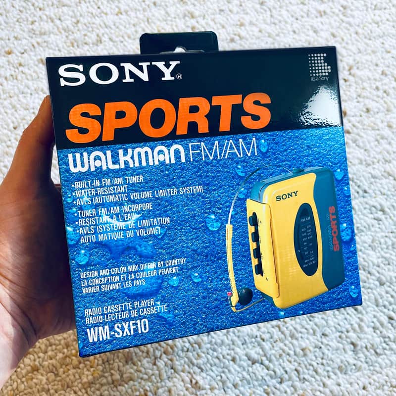 Rare Full Set] Sony WM-SXF10 Walkman Cassette Player, Mint Yellow