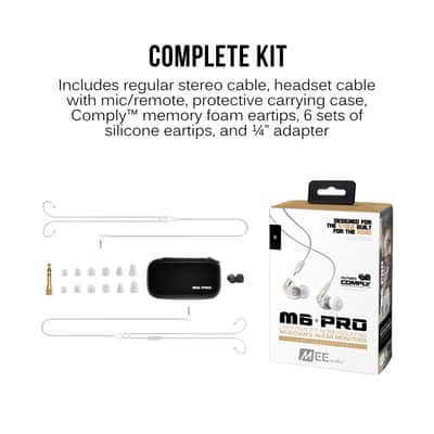 Mee Audio M6 PRO 2nd Generation Universal-Fit Noise-Isolating Musicians’ in-Ear Monitors Clear image 9