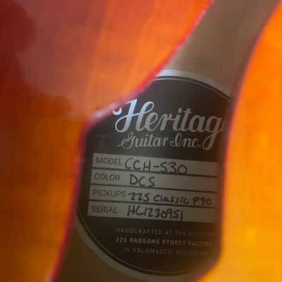 Heritage H-530 CORE Custom Shop 2023 - Dark Cherry Sunburst LIKE NEW image 7