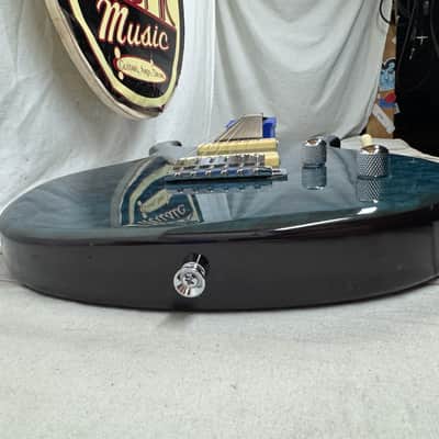 Michael Rowan Custom Guitars Journeyman Twin P90s Guitar - Trans Turquoise image 16