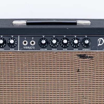 1963 Fender Deluxe Non-Reverb Black Panel Pre-CBS Tube Amp w/ Vintage Tube Set, Jensen C12Q image 3
