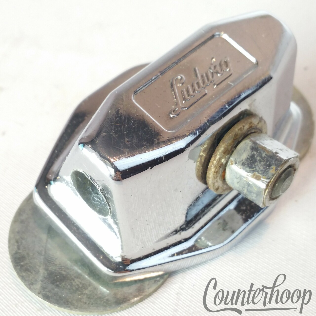 Ludwig Tom Mount/Floor Leg/Bass Drum Spur/Cymbal Arm Chrome Chicago Vintage 60s — main photograph