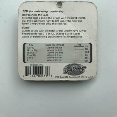 Jim Dunlop 72D Elastic Guitar Capo image 2