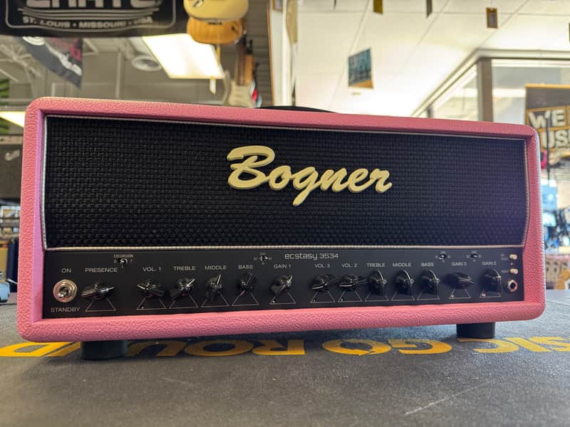 Bogner Ecstasy 3534 w/footswitch Pink Tolex image 1