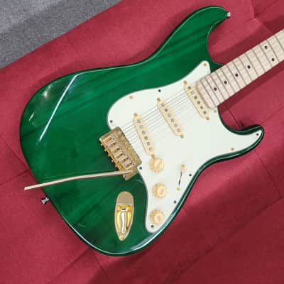 Trap Town Barn Burner S-Style Electric Guitar - Transparent Green image 2