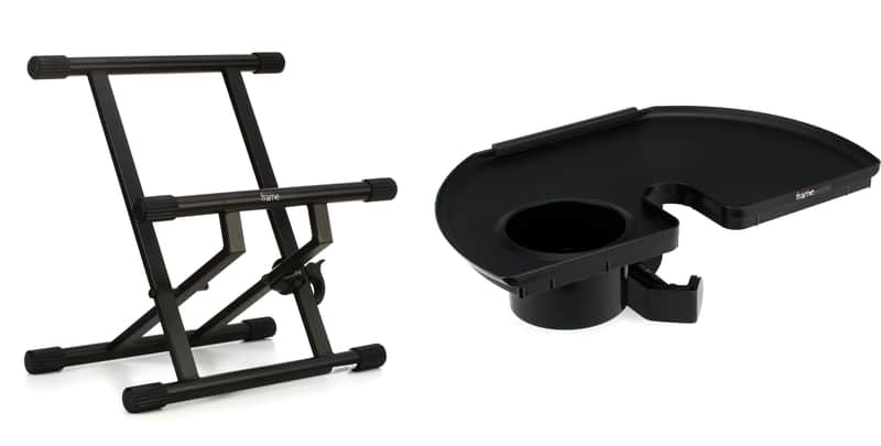 Gator Frameworks GFW-GTR-AMP - Combo Amp Stand Bundle with Gator Frameworks GFW-MICACCTRAY Microphone Stand Accessory Tray image 1
