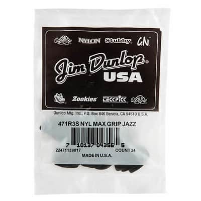 Dunlop 471R3S Max Grip Jazz III Stiffo Nylon Guitar Picks, 24 Pack image 4