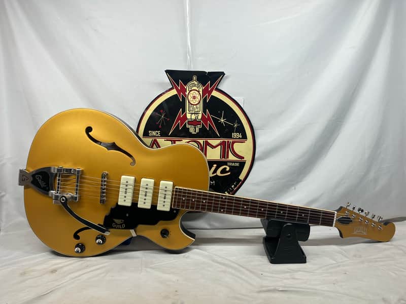 Guild SF-1 Starfire 1 Jet 90 Semi-Hollow Body Electric Guitar - Satin Gold image 1