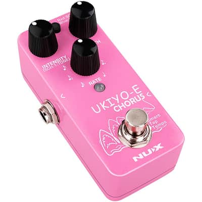 NUX NCH-4 UKIYO-E Mini Pedal with Three Vintage Chorus Models Effects Pedal Regular Pink image 2