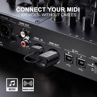 LEKATO Wireless Bluetooth MIDI Adapter Ultra Low Latency 5 PIN to MIDI Device image 5