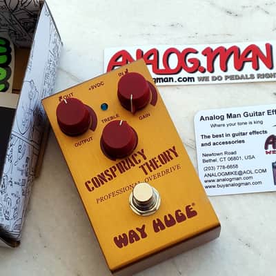 Way Huge WM20 Smalls Conspiracy Theory with ANALOG MAN diodes Professional Overdrive - Gold Klon Centaur image 2