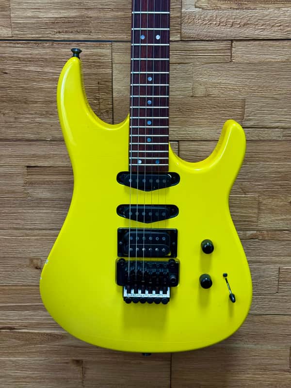 Hamer USA Chaparral Standard Guitar- 1988- Neon Yellow- 8lbs 4oz w/OHSC image 1