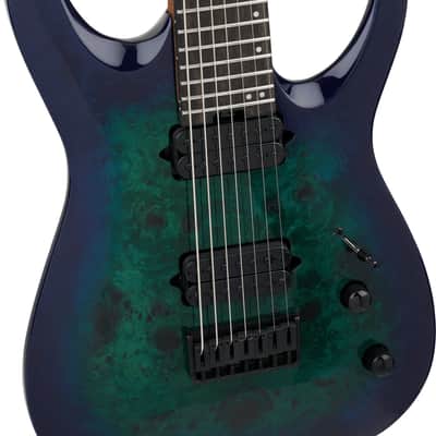 Jackson Pro Series Signature Misha Mansoor Juggernaut HT7P, Ebony Fingerboard, Chlorine Burst USED image 1