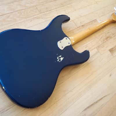 1966 Mosrite Ventures Model Bass Vintage Mark I Ink Blue 100% Original w/ohsc image 16