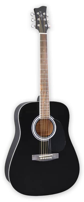 Jay Turser JJ45-PAK-BK Basswood Top Mahogany Neck 3/4 Size 6-String Acoustic Guitar w/Gig Bag, Strap, Tuner & Picks image 1