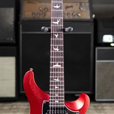 PRS S2 Vela Semi-Hollow Satin Electric Guitar - Red Apple Metallic with Gig Bag image 4