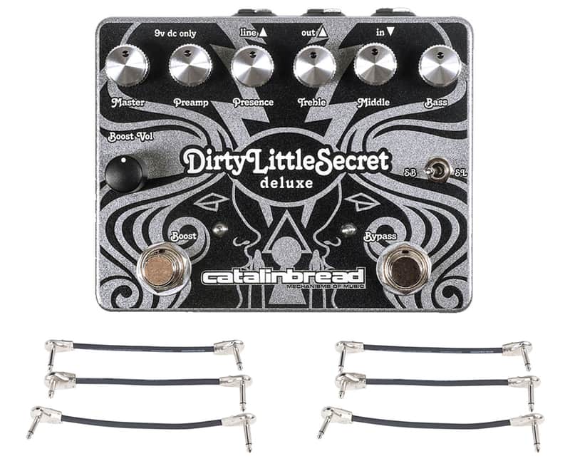 Catalinbread Dirty Little Secret Deluxe Overdrive + 2x Gator Patch Cable 3 Pack image 1