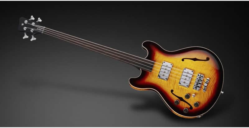 Warwick German Pro Series Star Bass, 4-String - Vintage Sunburst High Polish, Lefty, Fretless image 1