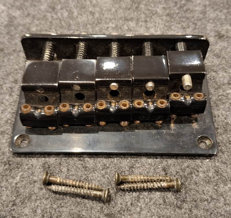 Aria Pro II MAB-20/5 Magna Series 5-String Bass Bridge 1990's - Black image 1