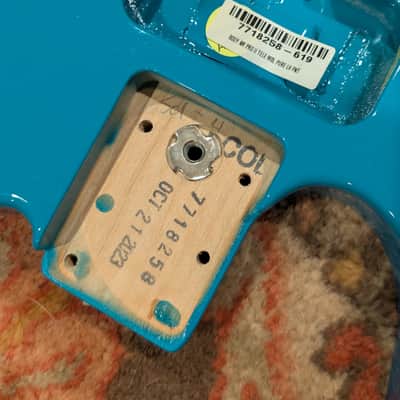 Left handed Fender American Professional ii Telecaster body with mod shop roasted maple neck 2023 electric guitar husk - Miami blue image 6