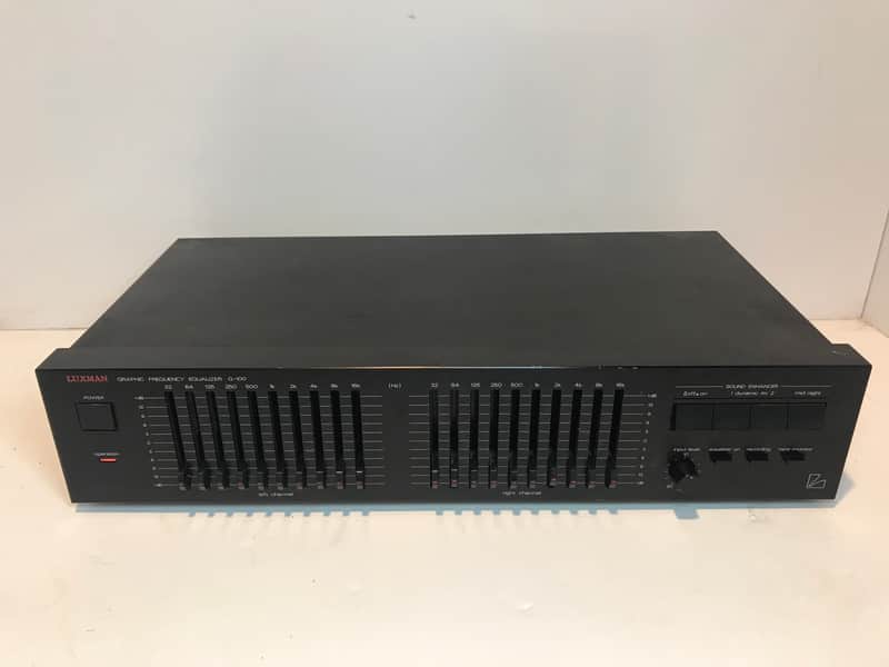 Luxman G-100 Black vintage ten band graphic equalizer with Dynamic AV control image 1