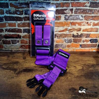 DiMarzio ClipLock Guitar Strap - Extra Short, 2 Inch Nylon - Violet