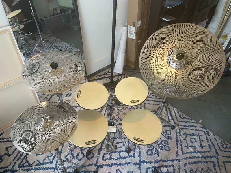 DW Go Anywhere 5pc Practice Pad Drum Set with Stands and cymbals. image 1