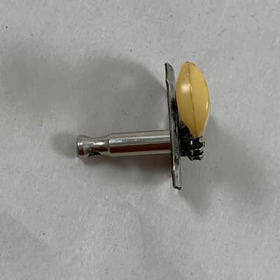 Kluson Open Back Treble Side Tuner White Button 1940’s 1950’s - Nickel image 4