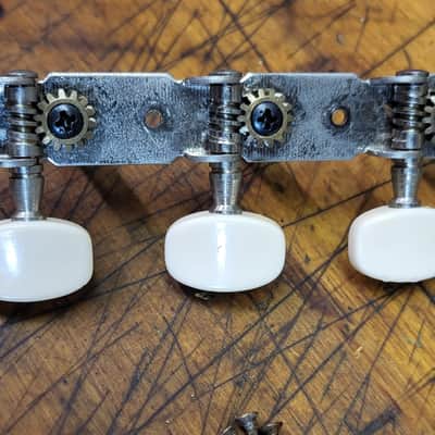 Vintage RARE 1970's 3x3 On a Plate Open Back Fancy Guitar Tuners Japan Luthier Parts #5 image 2