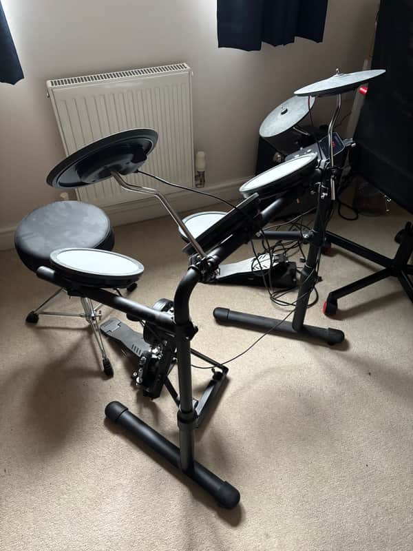 VISION DRUM 7-piece Mesh Compact Electronic Drum Kit for Beginners with Accessories Vision Drum+ 2020 - Black image 1