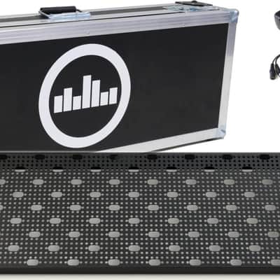 Temple Audio Design Trio 43 Gunmetal Pedalboard w/Flight Case, Power Supply, and Cloth image 1