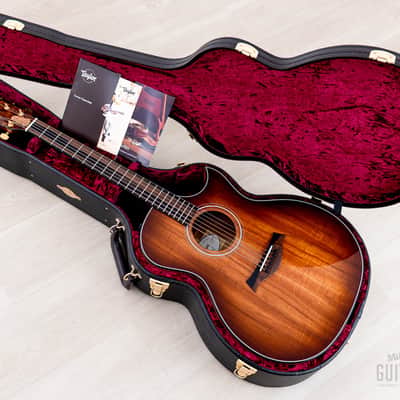 2022 Taylor Custom Grand Auditorium Acoustic Electric Guitar Flame Koa w/ Florentine Cutaway, Short Scale image 18