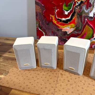 Optimus Pro 7AV White Lot Of 4 Speakers  40-2059 Home Theater Surround Quatropho image 5
