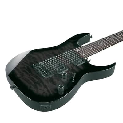 Ibanez Gio GRG7221QA 7-String Electric Guitar - Transparent Black Sunburst image 4