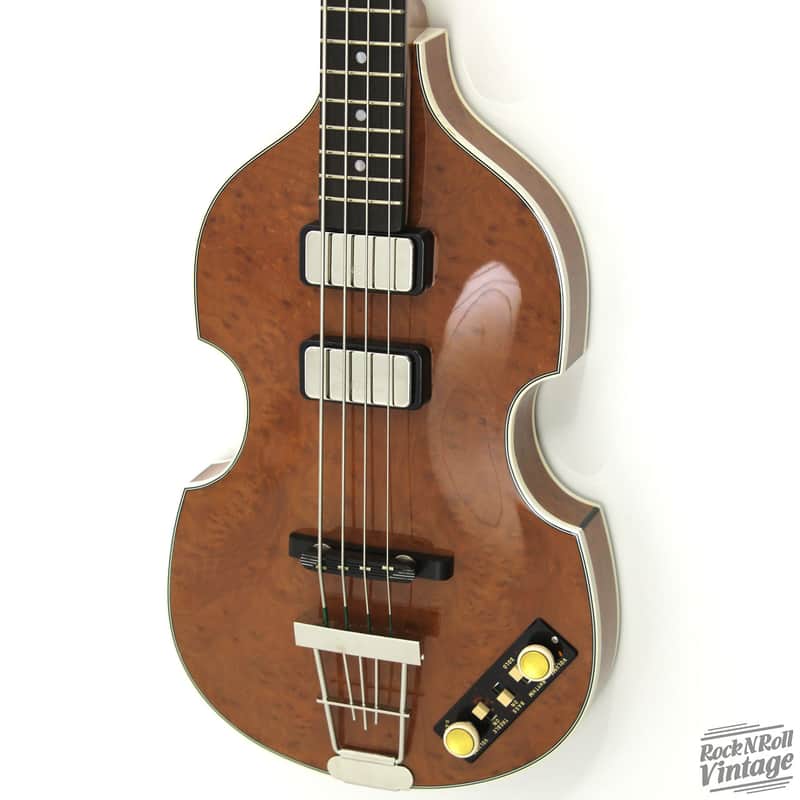 2015 Hofner Gold Label 500/1-MBU Violin Bass Walnut Stained Birdseye Maple image 1