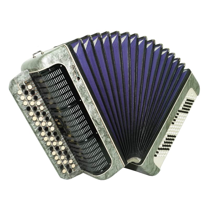 Russian Bayan Melodia Kirov, Vintage Chromatic Button accordion, made in USSR, New Straps and Soft Bag, Rich and Beautiful sound, 2751 image 1