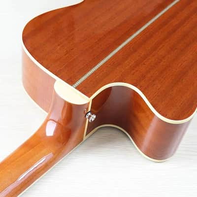 Custom 5 String Acoustic Electric Bass, Mahogany Body, Spruce Top Body image 6