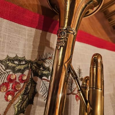 Bb trumpet with emblem of British Royal Artillery image 12