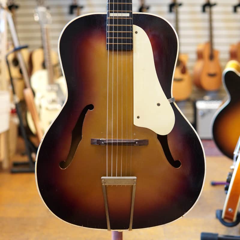 Lee Gibbs USA Concertone Archtop Acoustic Guitar Late 1950s Gold Burst w/Chipboard Case image 1