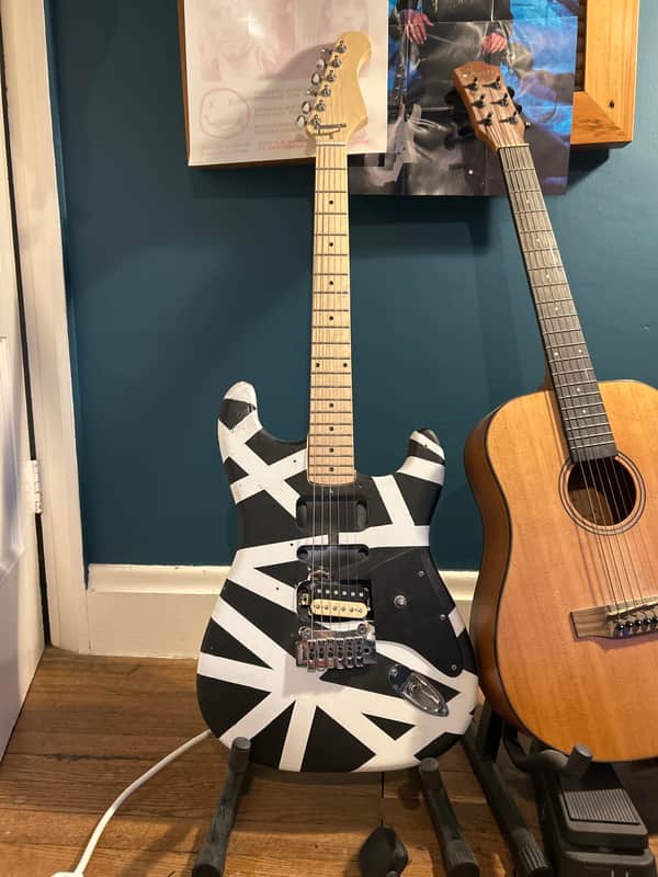 EVH 1978 reverse colour way black and white frankenstrat “Zebra” 1978 - Matte black - Excellent